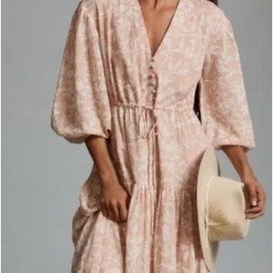 Erin Featherstone for Anthropologie XL Summer Dress Cinch Bodice Maxie